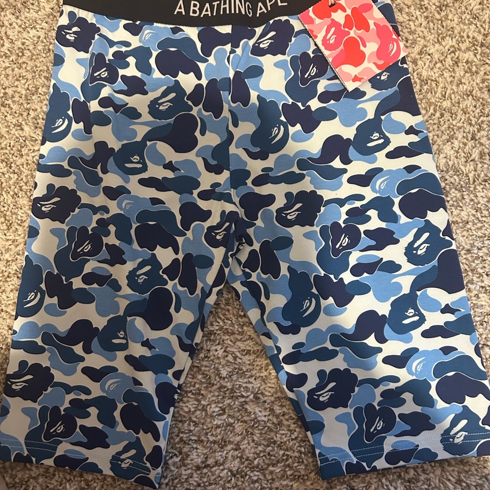 Bape Blue Camo biker Shorts